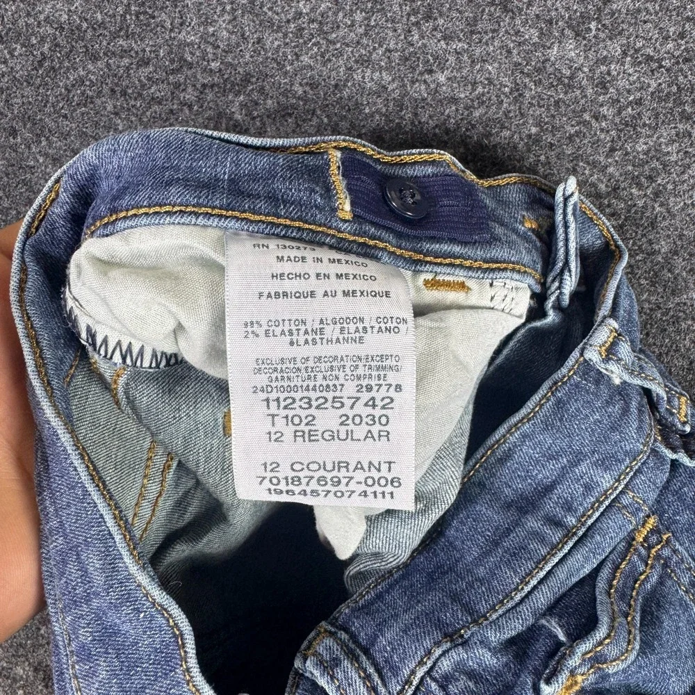 Wrangler Waldon Classic Straight Leg Jeans Boys 12 Blue Denim Cotton Regular Fit